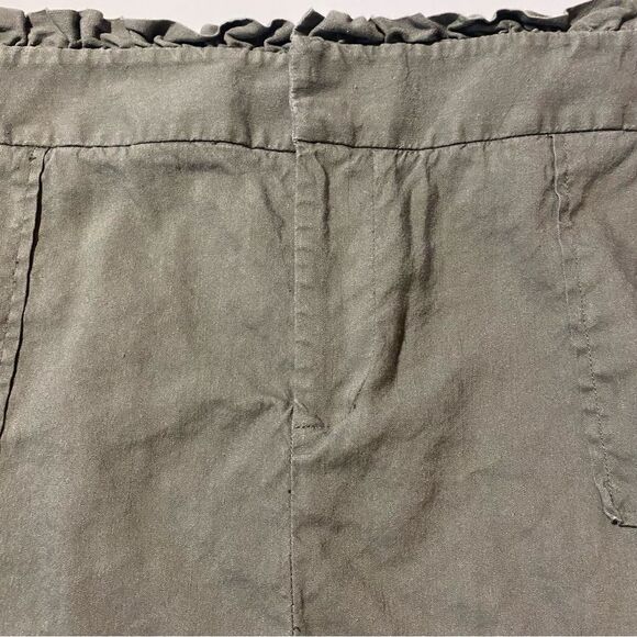 I.N.C International Concepts Linen Blend Army Green Mini Skirt Women's Size XL - Picture 9 of 15